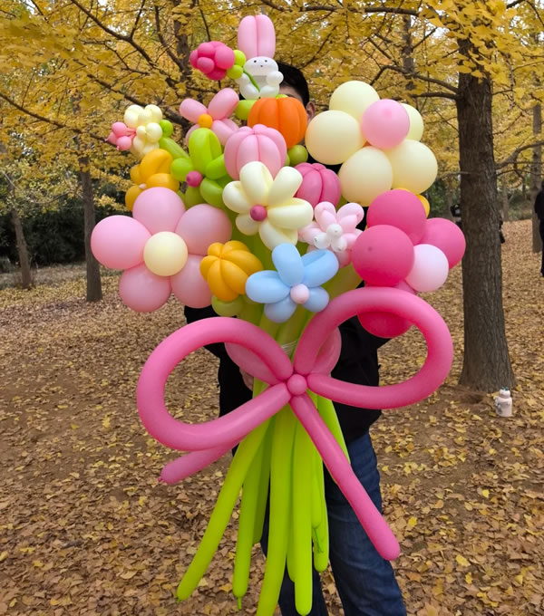 超大束可爱温馨气球花束